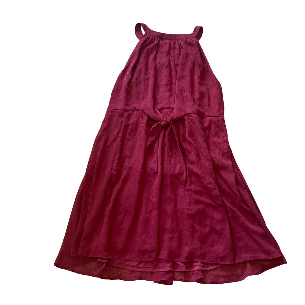 Torrid Mini Clip Dot Halter Keyhole Chiffon Dress